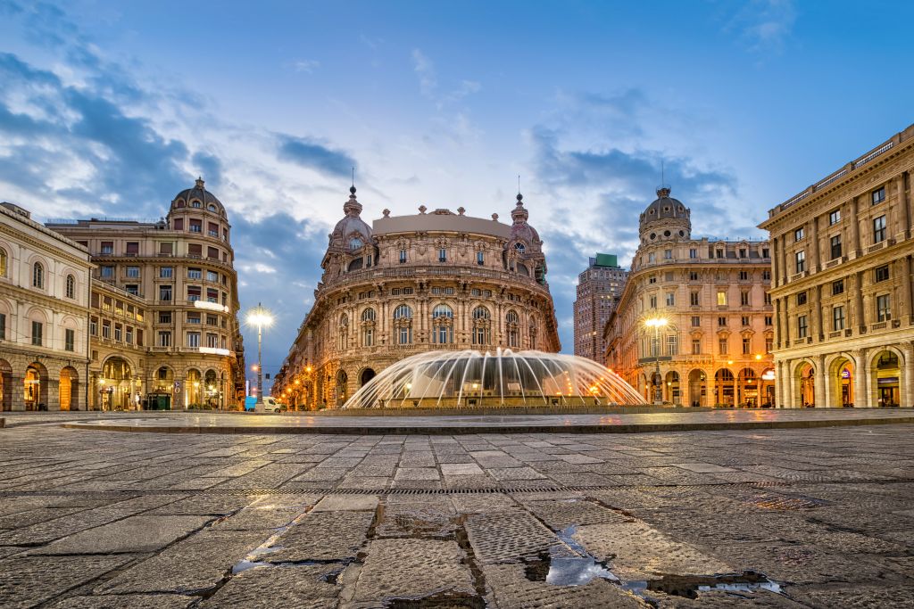 Piazza,De,Ferrari,Square,In,Genoa,,Italy